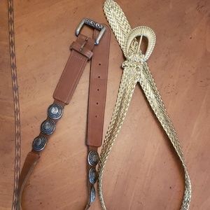 Brown and Gold Belts                 0105